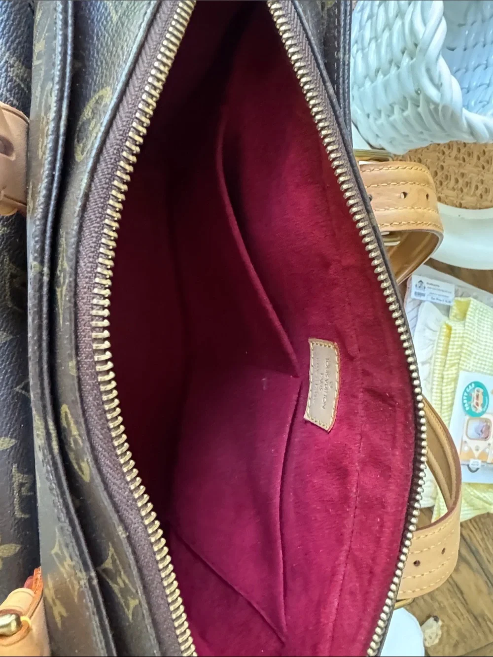 Louis Vuitton Brown Monogram Canvas Satchel with Vachetta Leather Handles